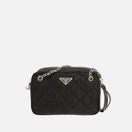 Prada Svart Axelremsväska I Nylon