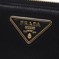 Prada Svart Plånbok I Kalvskinn