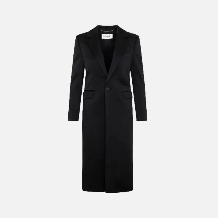 Saint Laurent Svart Kappa I Acetat