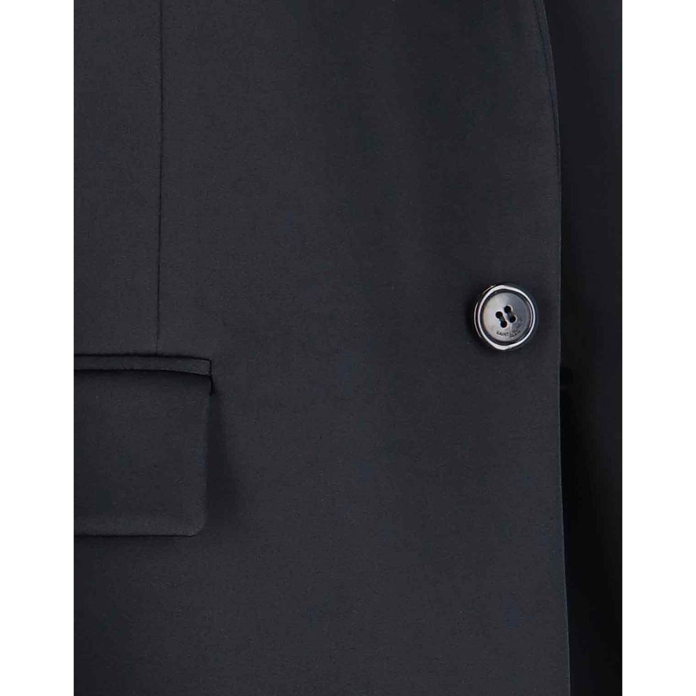 Saint Laurent Svart Kappa I Acetat