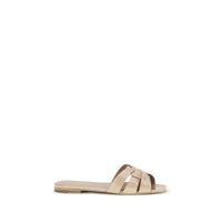 Saint Laurent Tribute Sandaler I Beige Lackläder