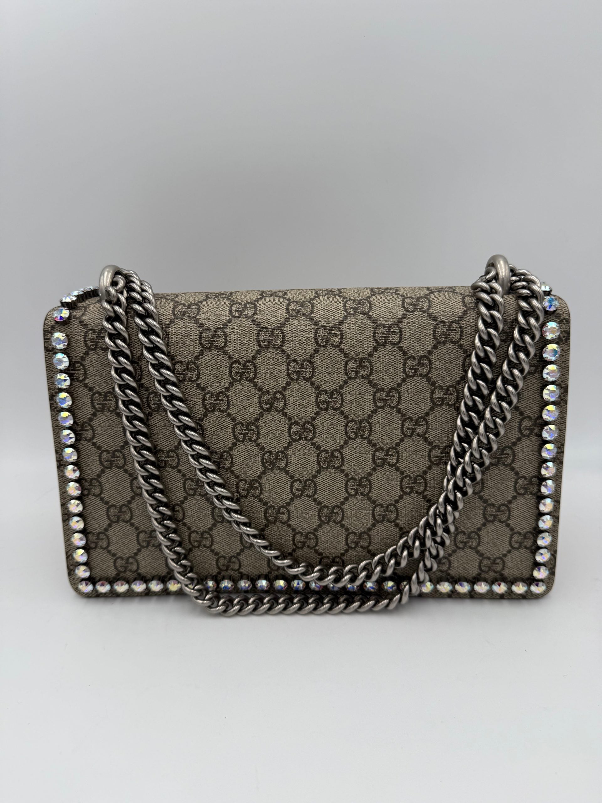 Gucci Dionysus GG Supreme Handväska med Diamanter