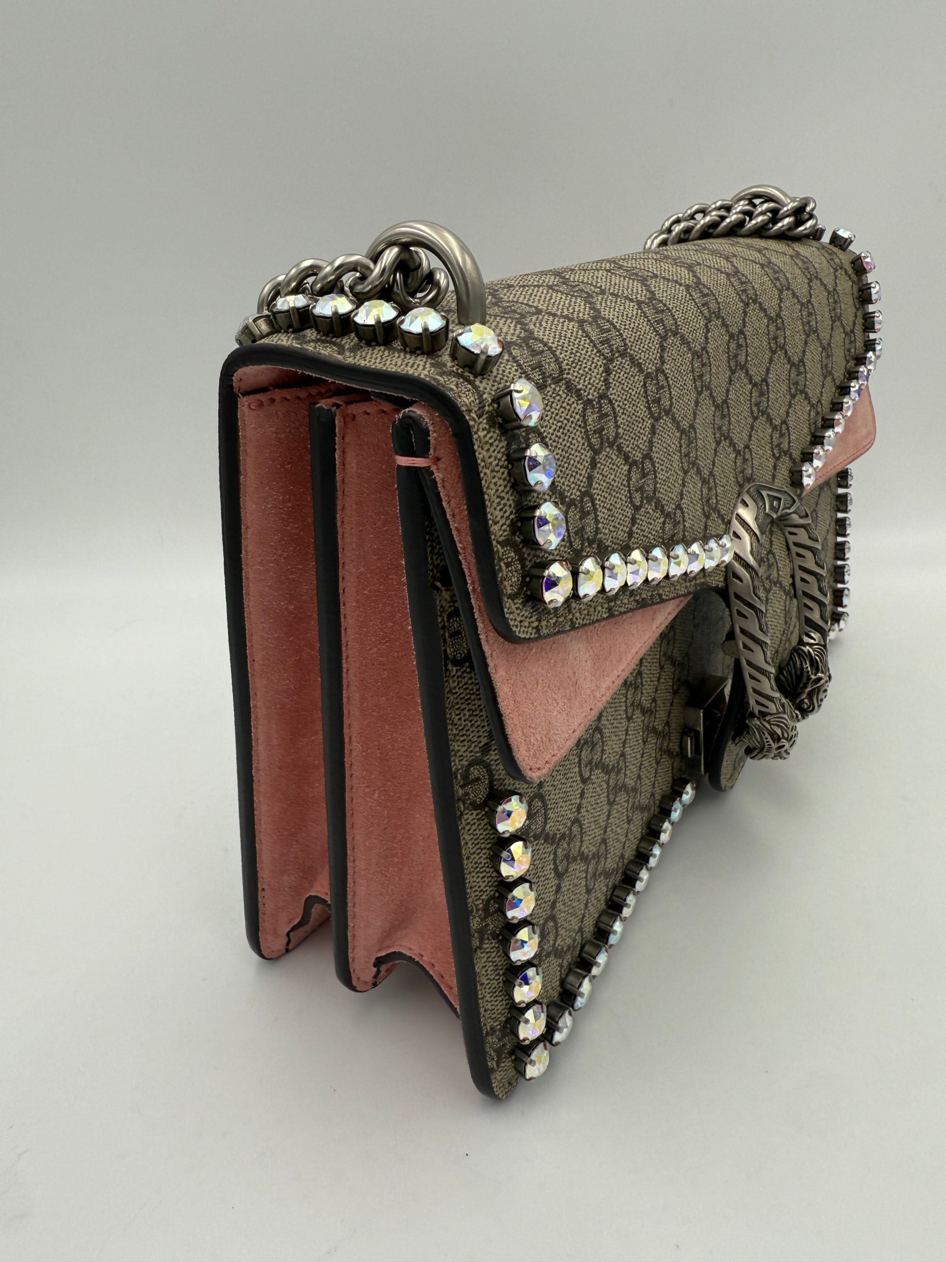 Gucci Dionysus GG Supreme Handväska med Diamanter
