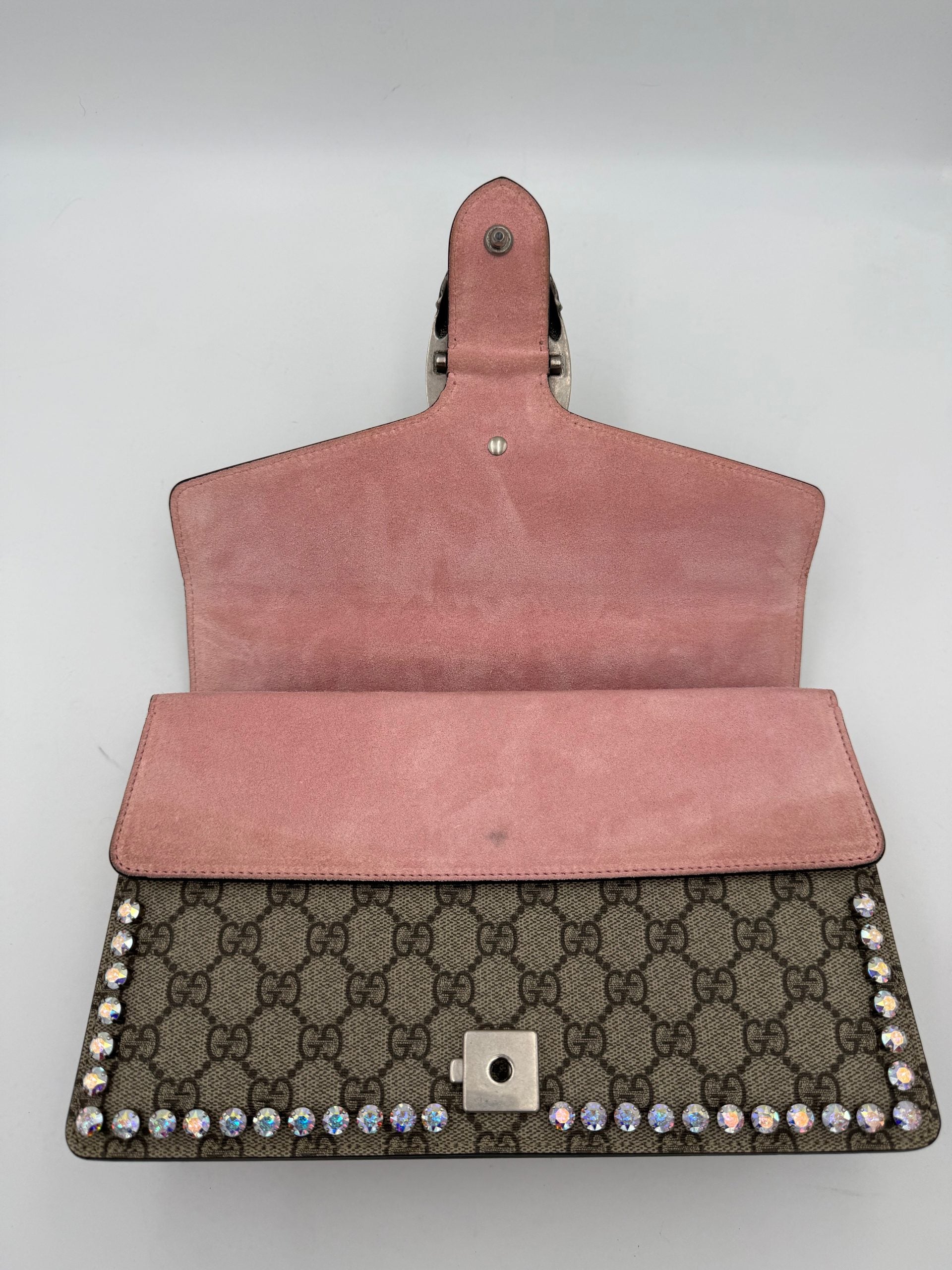 Gucci Dionysus GG Supreme Handväska med Diamanter