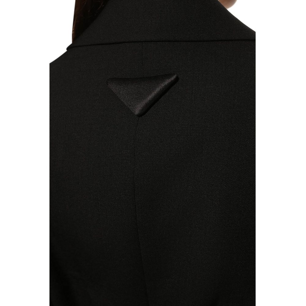 Prada Svart Kappa I Fleece-Ull