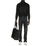 Saint Laurent Svart Sidenbomberjacka