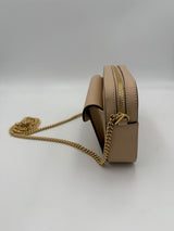Gucci GG Jumbo Beige Axelremsväska med Framficka