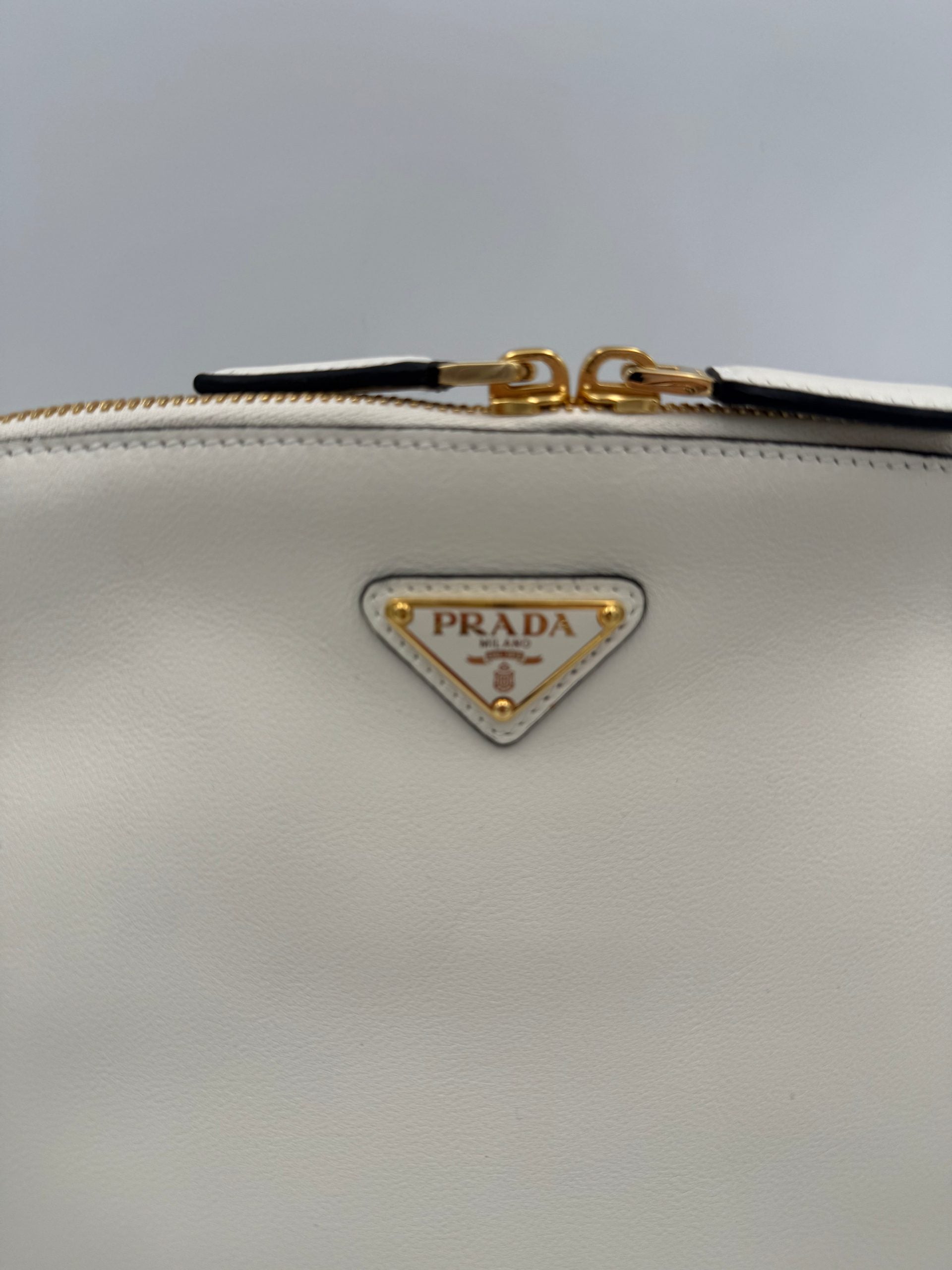 Prada Bauletto Bowling-Väska I Läder