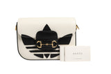 Gucci x Adidas Horsebit 1955 Axelremsväska Vit/Svart