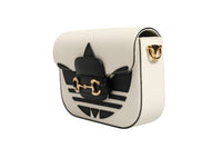 Gucci x Adidas Horsebit 1955 Axelremsväska Vit/Svart