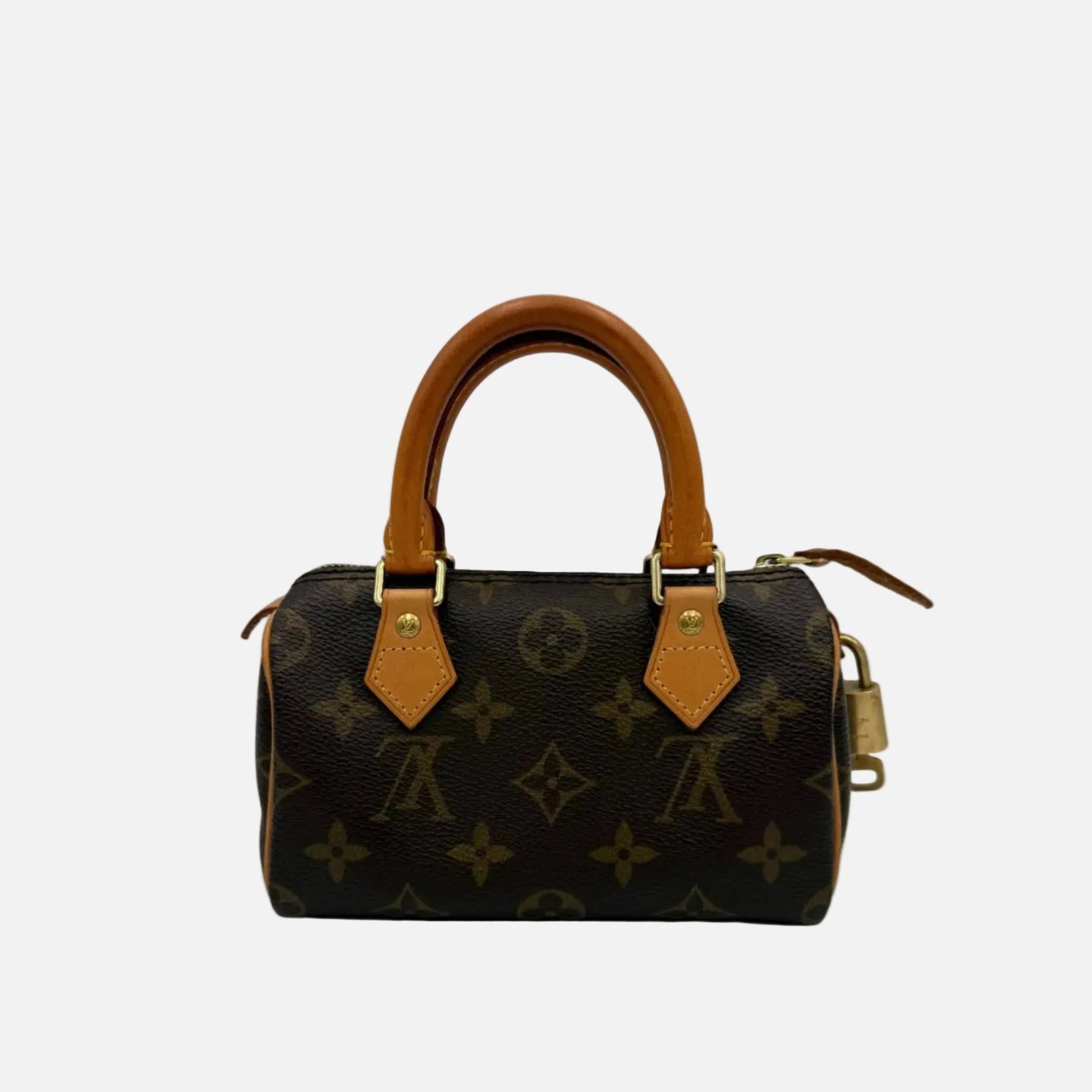 Louis Vuitton Nano Speedy Handväska I Monogram-Canvas