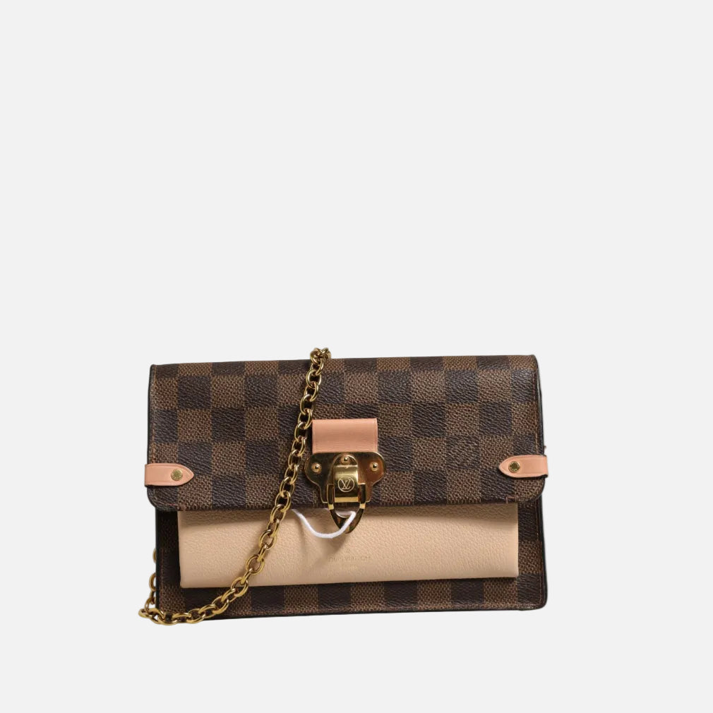 Louis Vuitton Vavin Plånbok På kedja I Damier Ébène