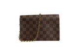 Louis Vuitton Vavin Plånbok På kedja I Damier Ébène