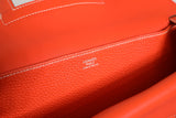 Hermès Rouge Casaque Clemence Halzan 31 Med Palladiumfärgad Hårdvara