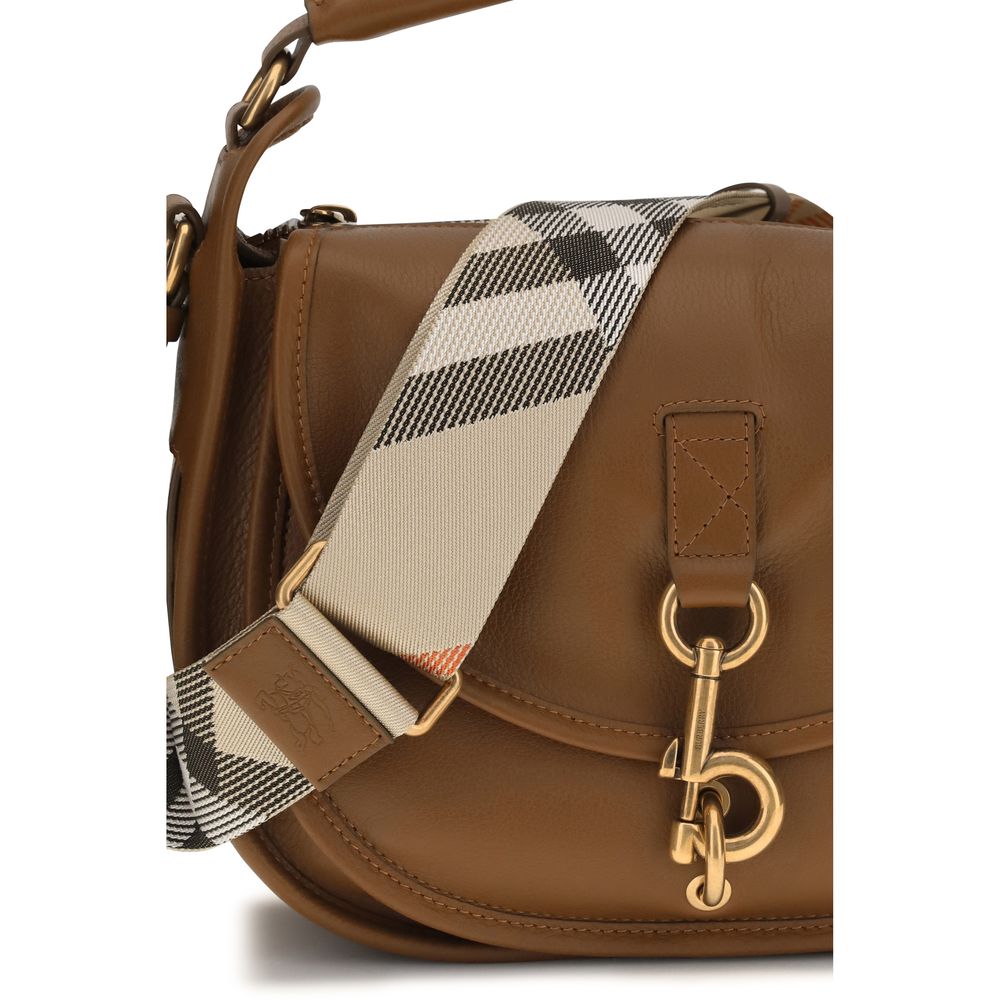 Burberry Brun Axelremsväska I Kalvläder