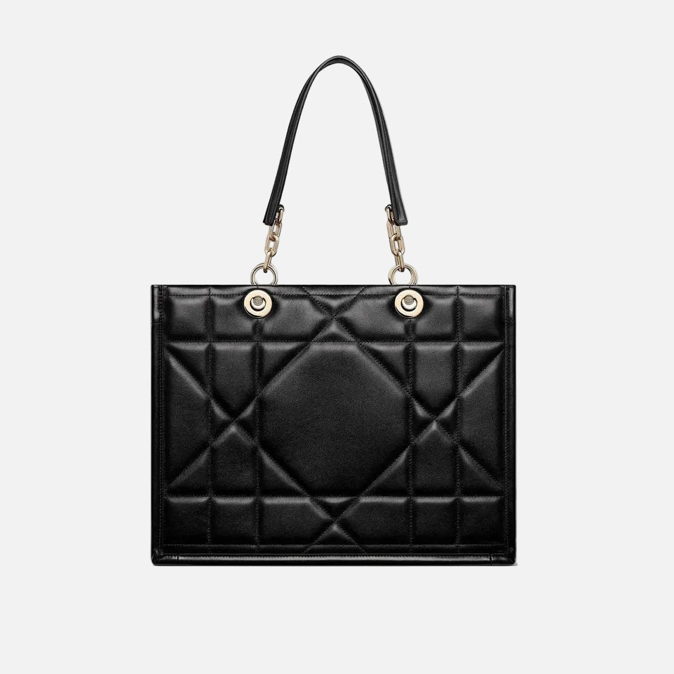 Dior Svart Läder Tote Handväska