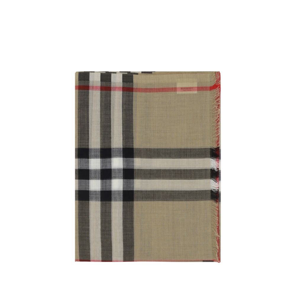 Burberry Beige Halsduk I Ull