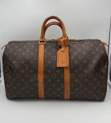 Louis Vuitton Keepall 45 Reseväska Duffelväska Med Monogram