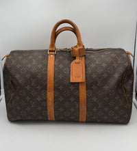 Louis Vuitton Keepall 45 Reseväska Duffelväska Med Monogram