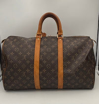 Louis Vuitton Keepall 45 Reseväska Duffelväska Med Monogram