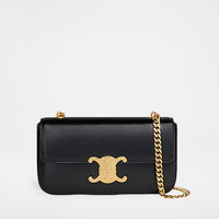 Celine Triomphe Chain Shoulder Bag Black