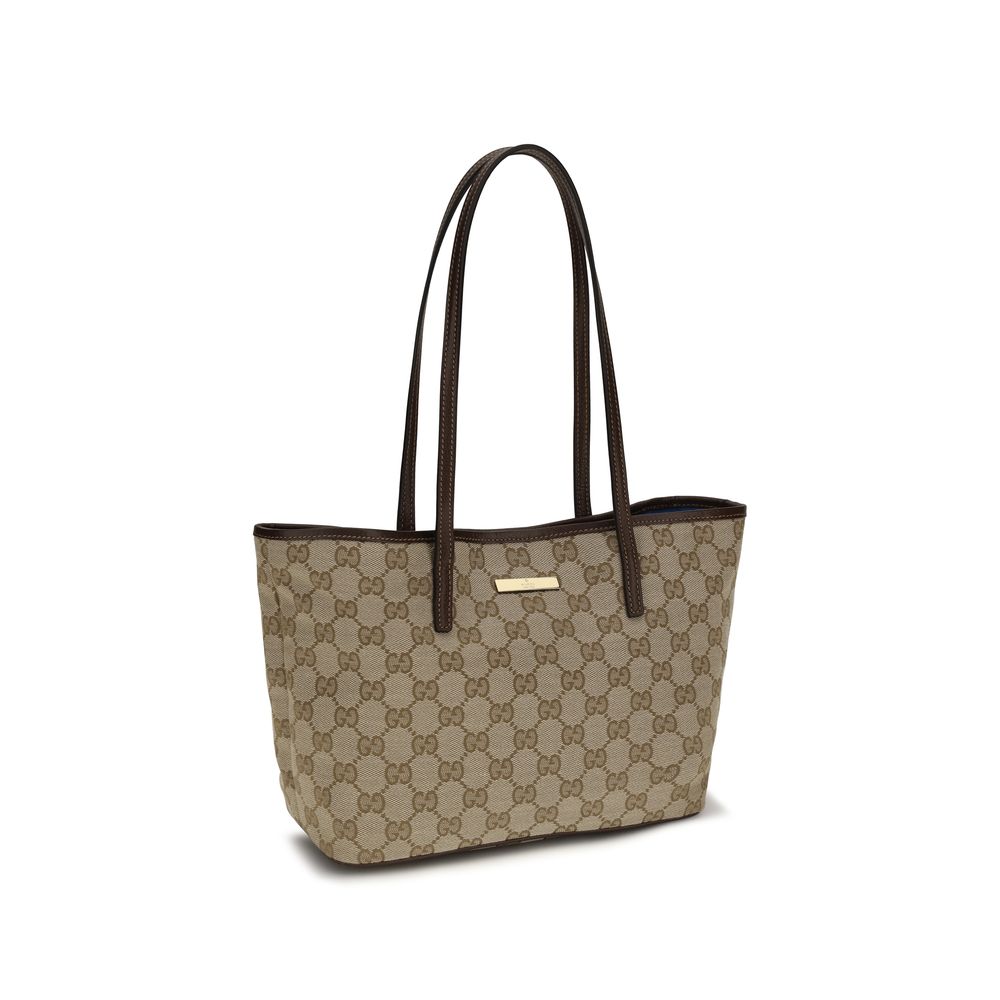 Gucci Handväska I Beige Tyg