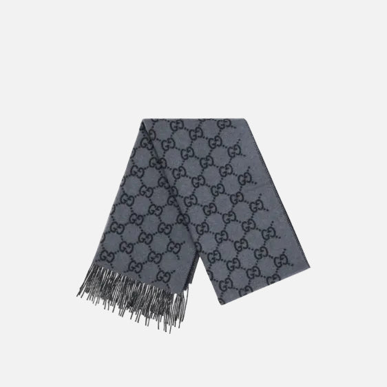 Gucci Blå Kasmirhalsduk