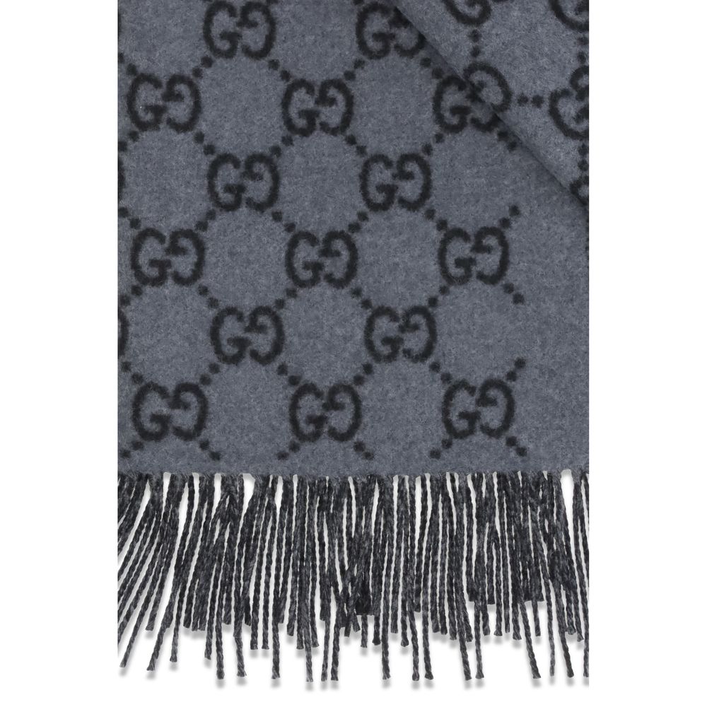 Gucci Blå Kasmirhalsduk
