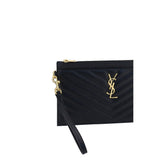 Saint Laurent Svart Plånbok I Läder