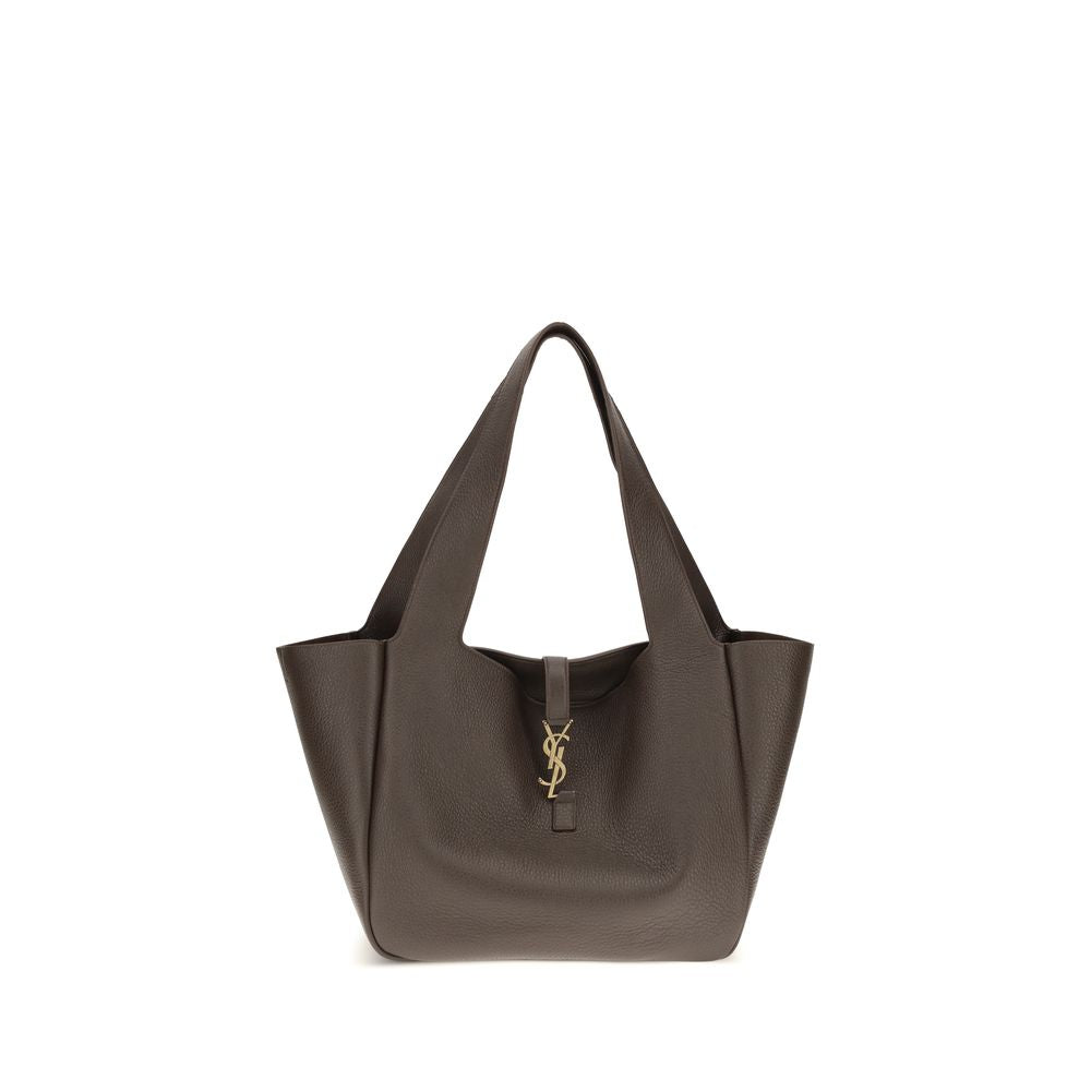 Saint Laurent Brun Axelremsväska I Läder