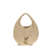 Saint Laurent Axelväska I Beige ”Raffia”
