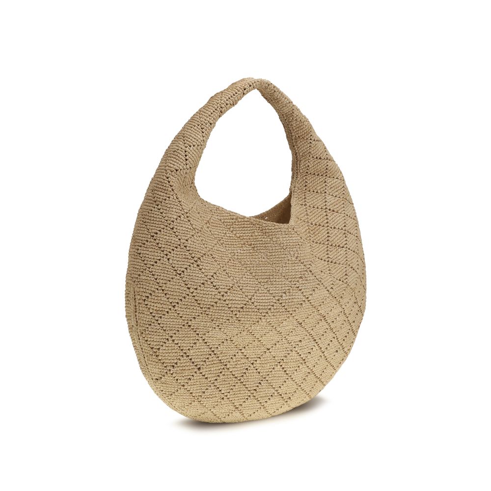 Saint Laurent Axelväska I Beige ”Raffia”