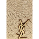 Saint Laurent Axelväska I Beige ”Raffia”