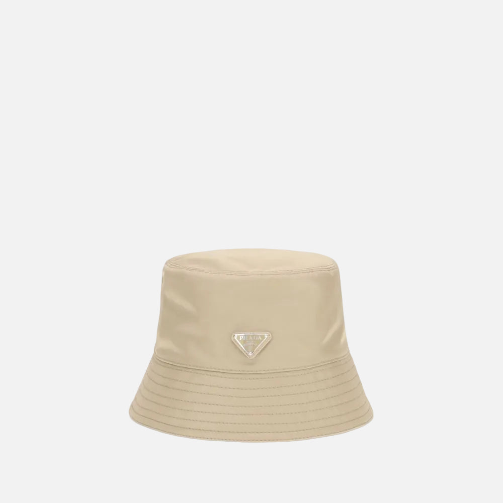 Prada Re-Nylon Bucket Hat Desert Beige
