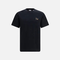 Burberry Svart T-shirt i Bomull med Check Equestrian Knight