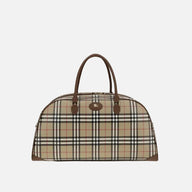 Burberry Duffelväska Axelremsväska I Beige Bomull