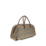 Burberry Duffelväska Axelremsväska I Beige Bomull