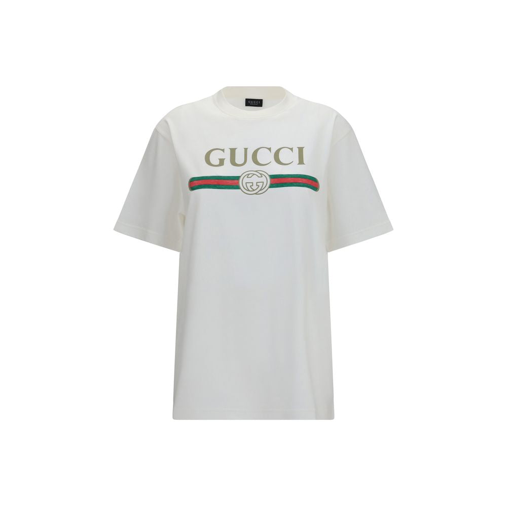 Gucci Vit T-shirt I Bomull