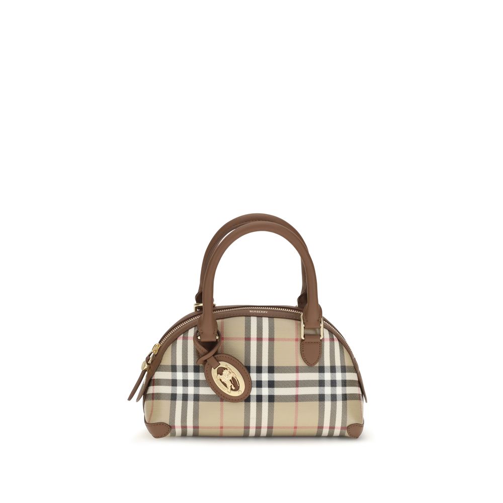 Burberry Handväska I Beige Canvas