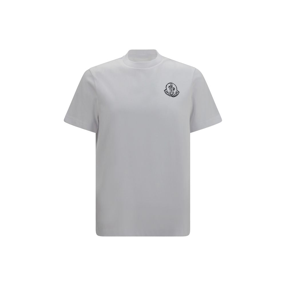 Moncler Vit Bomulls-T-shirt