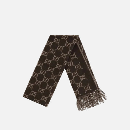 Gucci Brun Kasmirhalsduk