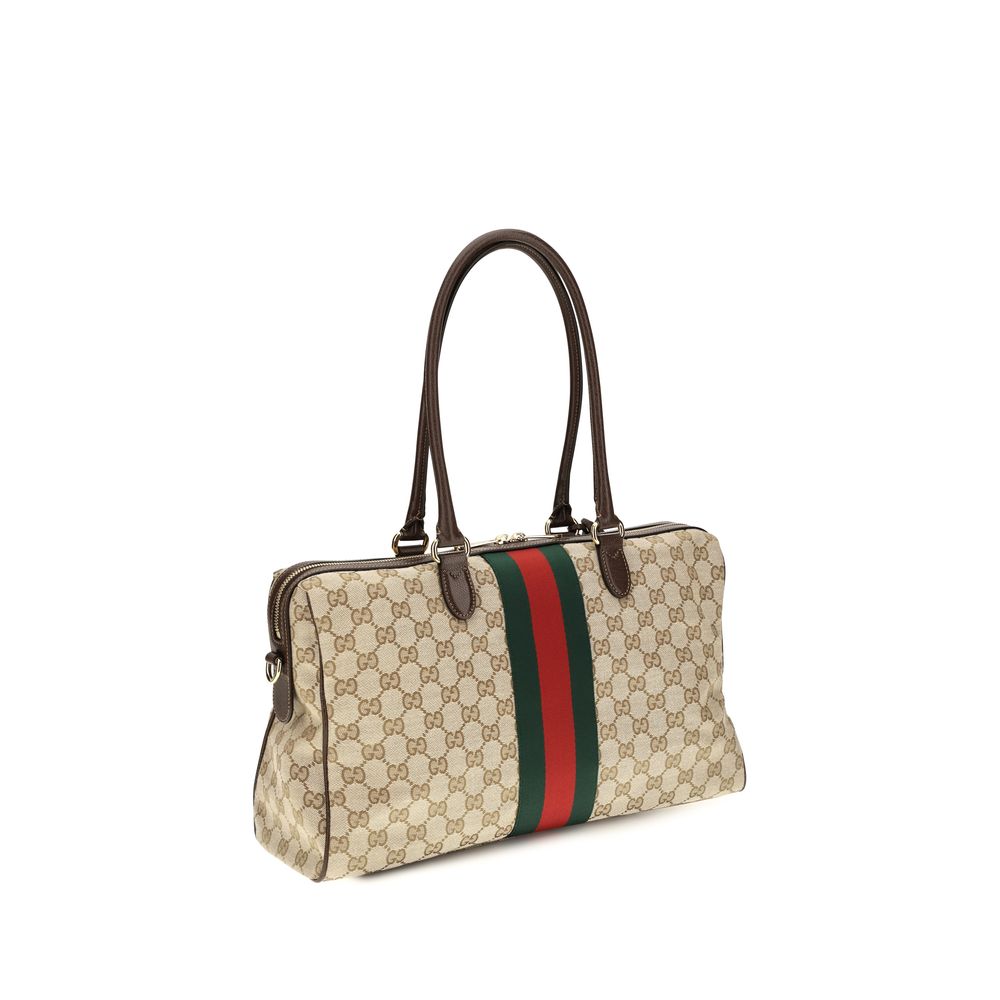 Gucci Handväska / Duffel Beige Tyg