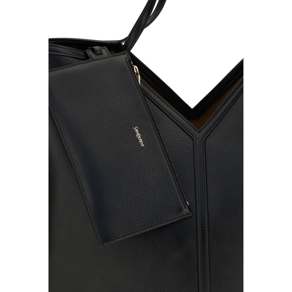 Saint Laurent Axelväska I Svart Läder