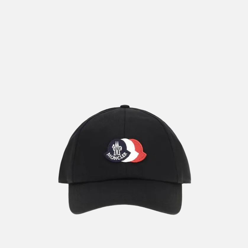 Moncler Svart Baseball Keps I Bomull