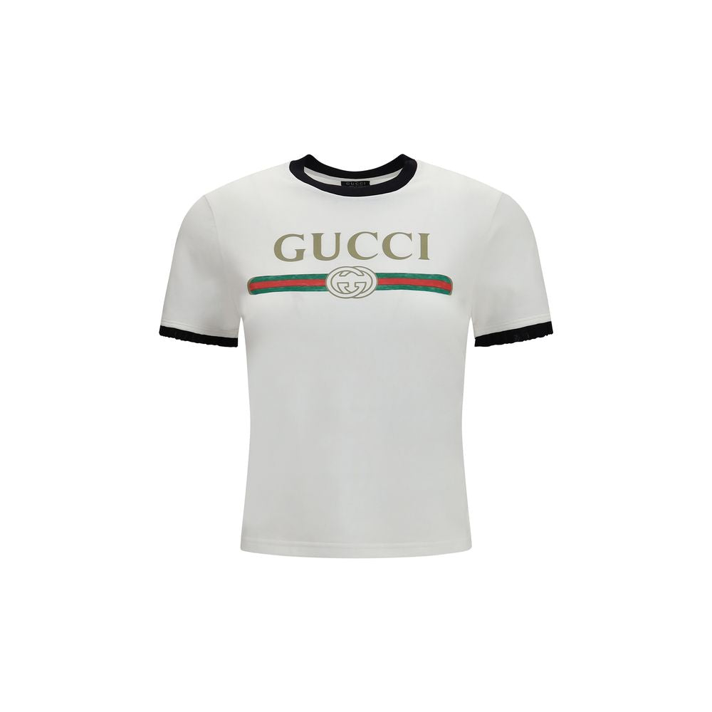 Gucci Vit T-shirt I Bomull
