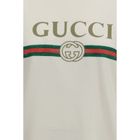 Gucci Vit Sweatshirt Hoodie I Bomull Och Kashmir