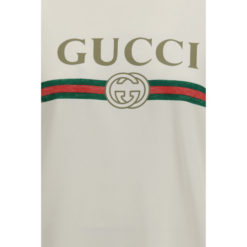 Gucci Vit Sweatshirt Hoodie I Bomull Och Kashmir
