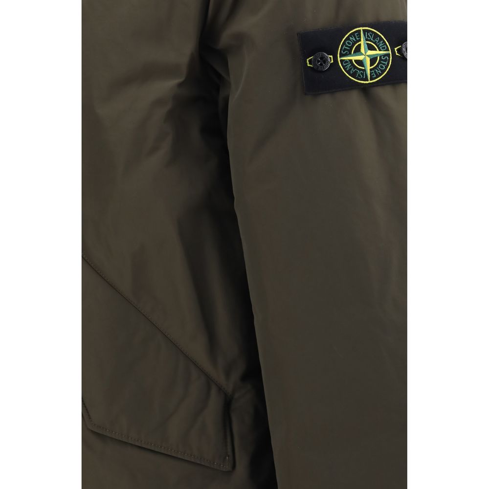 Stone Island Grön Skaljacka I Polyester
