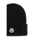 Moncler Svart Mössa I Merinoullsmössa
