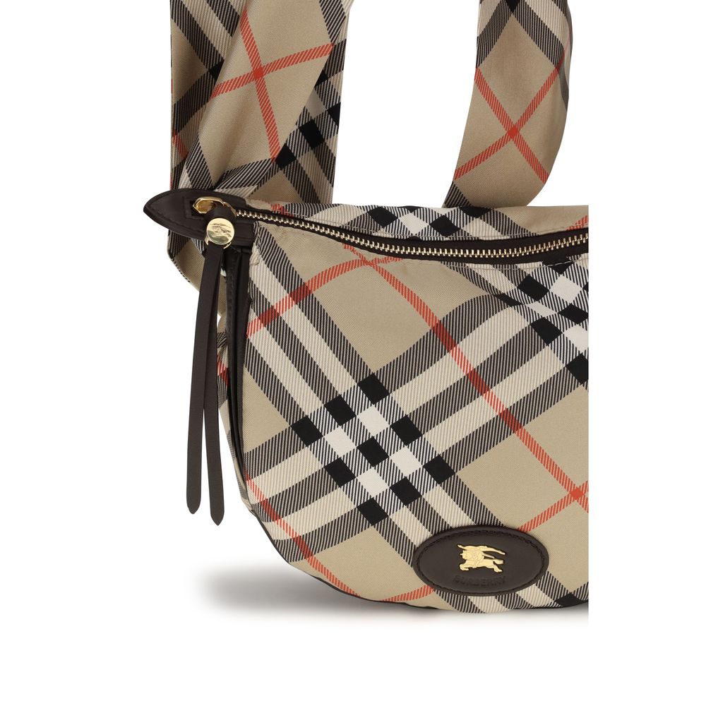 Burberry Beige Axelremsväska I Siden